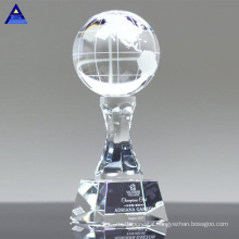 Earth Eagle Award Black Metal Golf Resin Crystal Trophy Paperweight with Globe